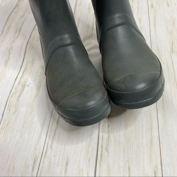 Hunter ORG Gray Tall Gloss Waterproof Rain Boots - Picture 8 of 13